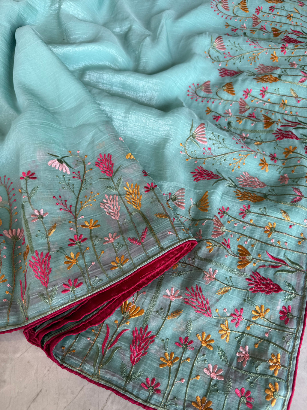 Crush Chiffon Saree