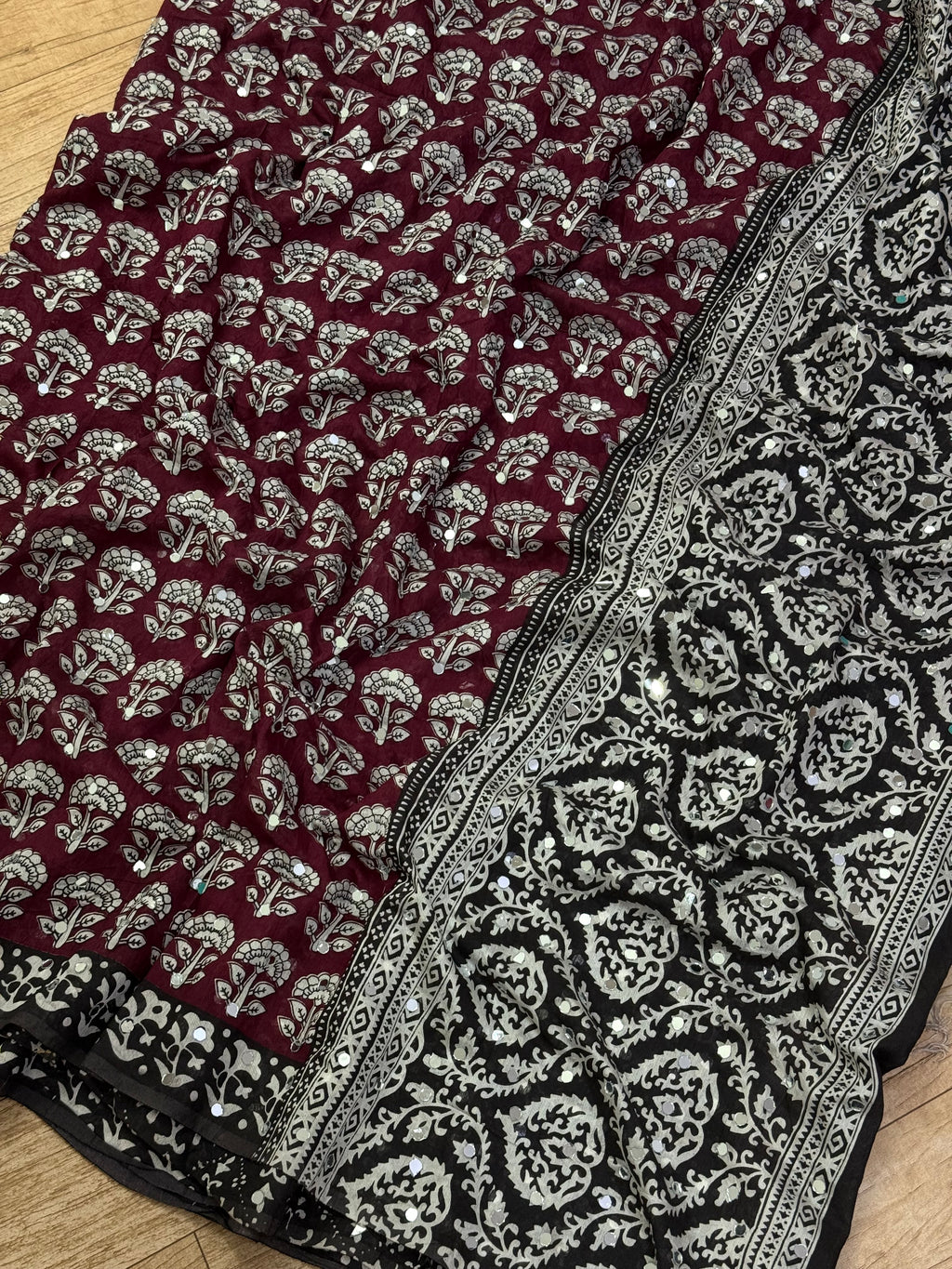 Pure Mul Cotton With Ajrakh Print