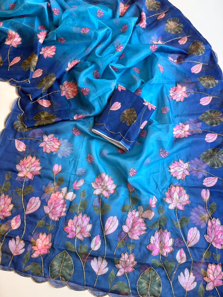 Tebby Silk Saree with Padding Color