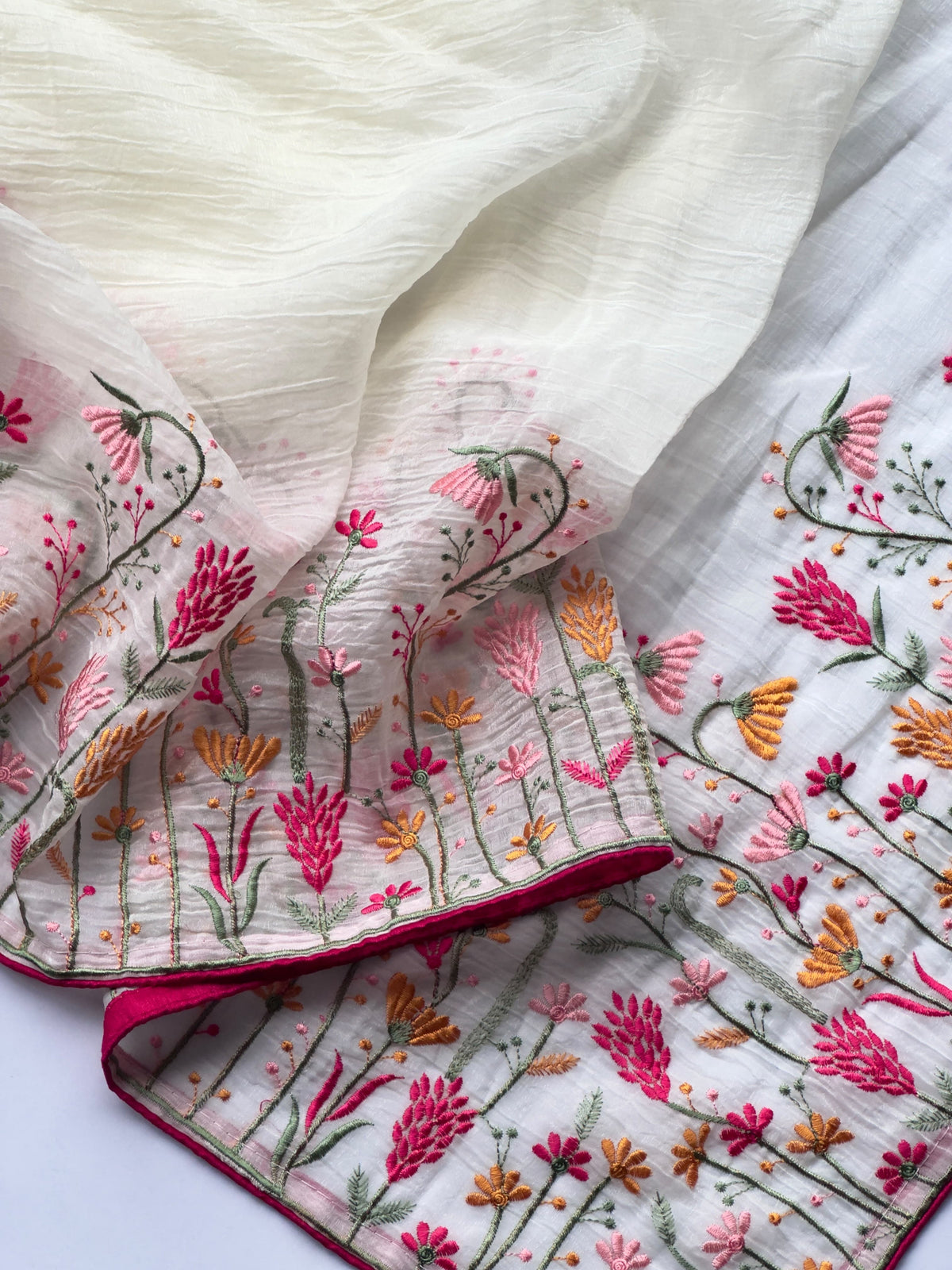 Crush Chiffon Saree