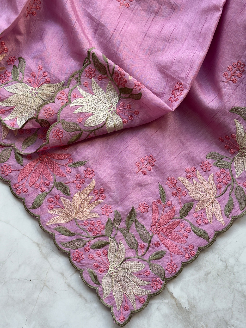Pure Tussar Silk Saree With Embroidery