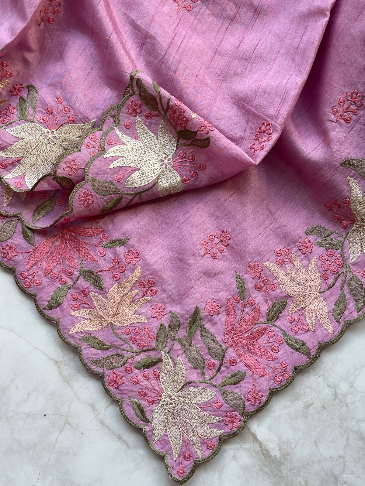 Pure Tussar Silk Saree With Embroidery