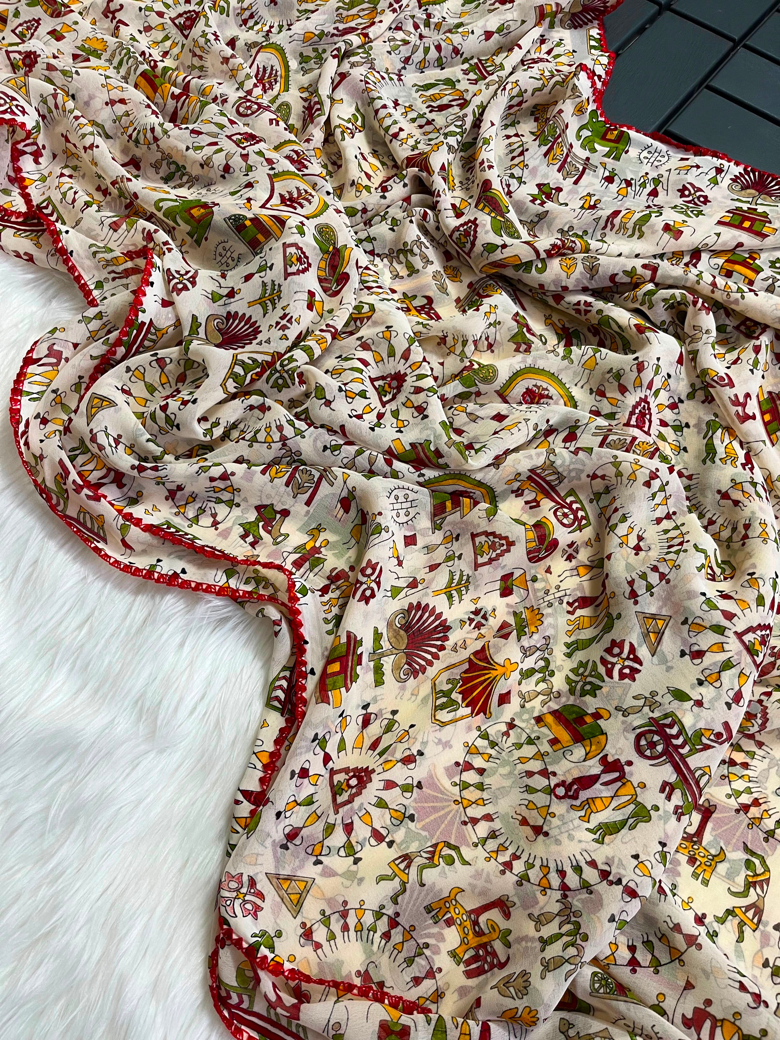 Pure Georgette Saree
