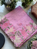 Pure Tussar Silk Saree With Embroidery