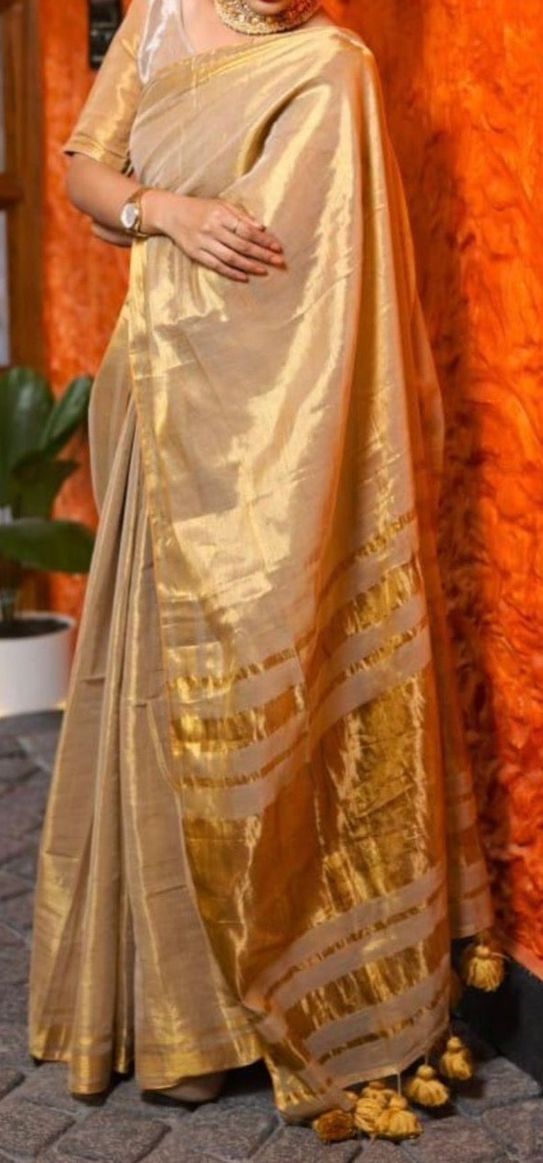 Pure Mul Tissue Saree