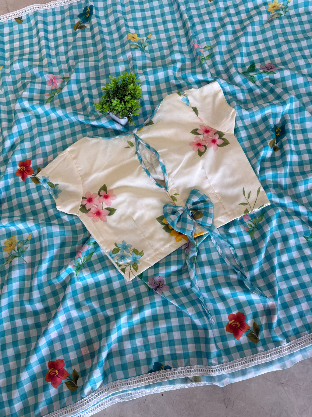 Chanderi Checks Saree
